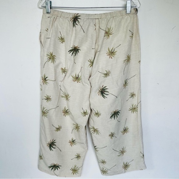 Laua Silk Pants Size Large Tropical Vacation Palm Prints‎ - Picture 3 of 16